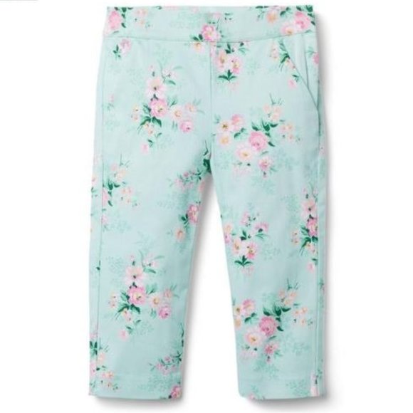 Floral Sateen Capri Pant - Picture 1 of 4